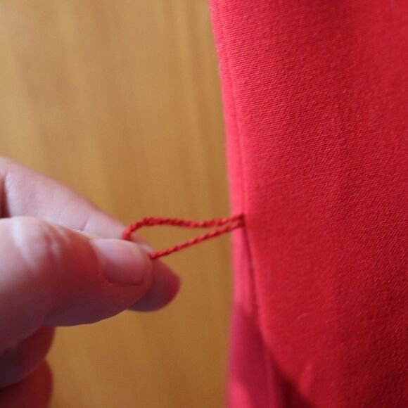 Calvin Klein Red Faux Wrap Dress Sleeveless Career Professional Office Dress 10 - Picture 4 of 14